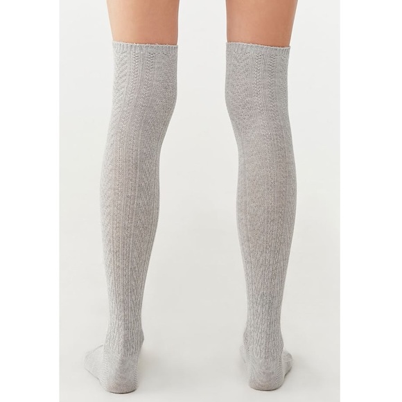 Cable Knitted Pattern Over The Knee Socks - Picture 4 of 4